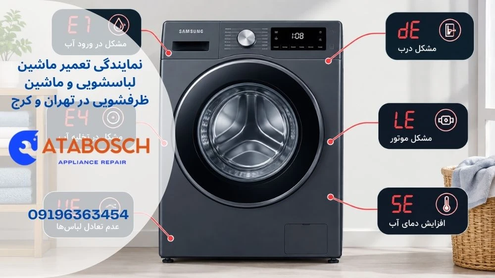 ارور های ماشین لباسشویی سامسونگ